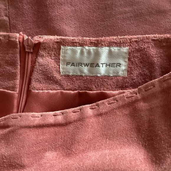 Fairweather Women's Leather Suede Romantic Pink Pencil Skirt Size 4 - Picture 6 of 10